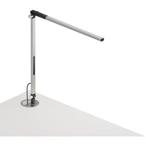 Z-Bar Solo Mini 15 inch 5.00 watt Silver Desk Lamp Portable Light, Grommet Mount
